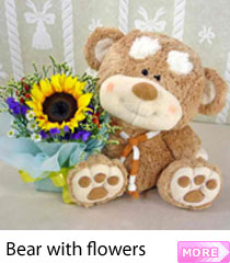 Bear With flowers