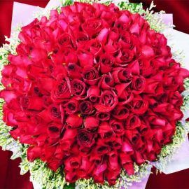 199 Red Roses Hand Bouquet